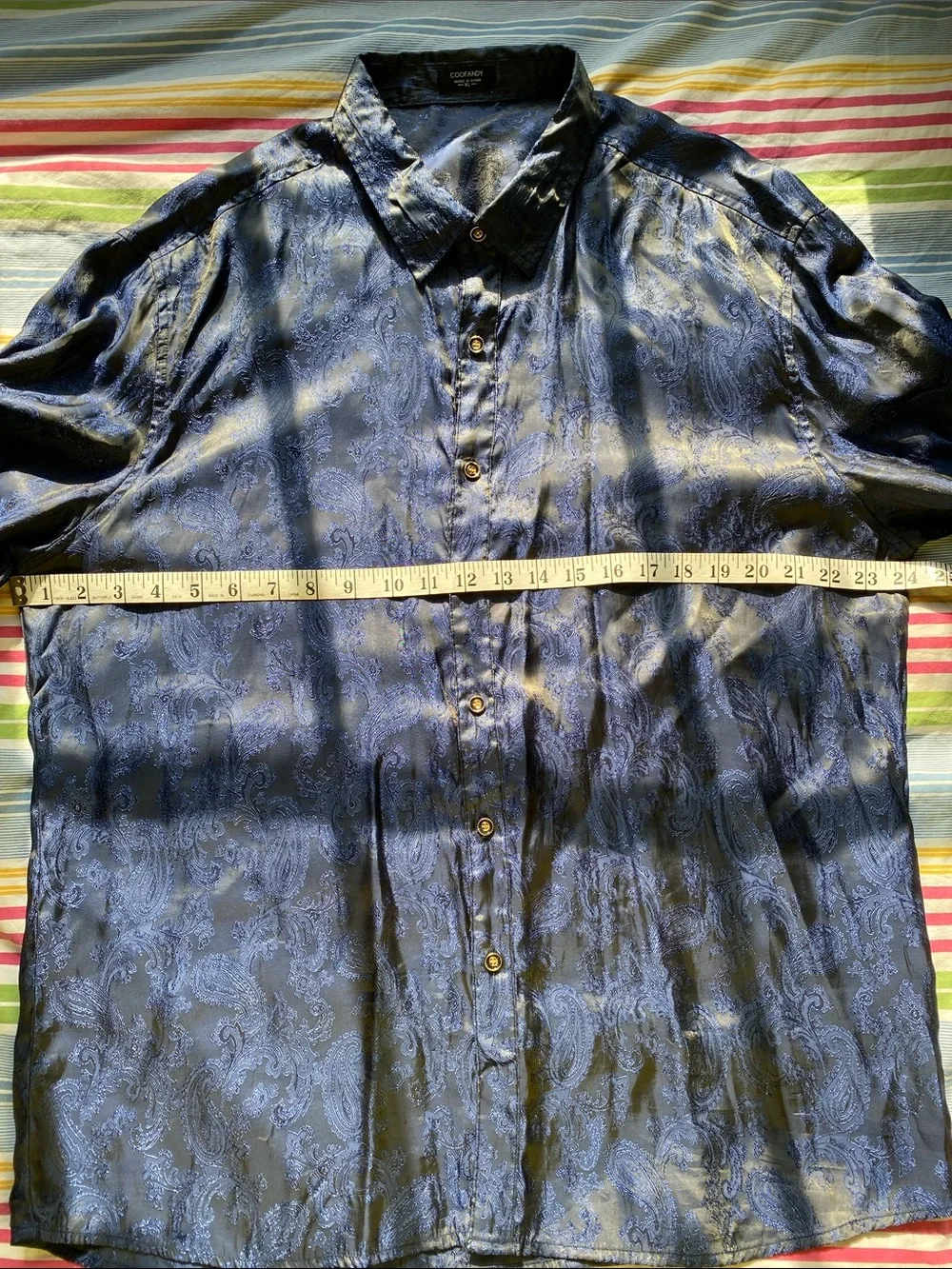 Cottage Classics Blue Paisley Long-Sleeve Dress Shirt